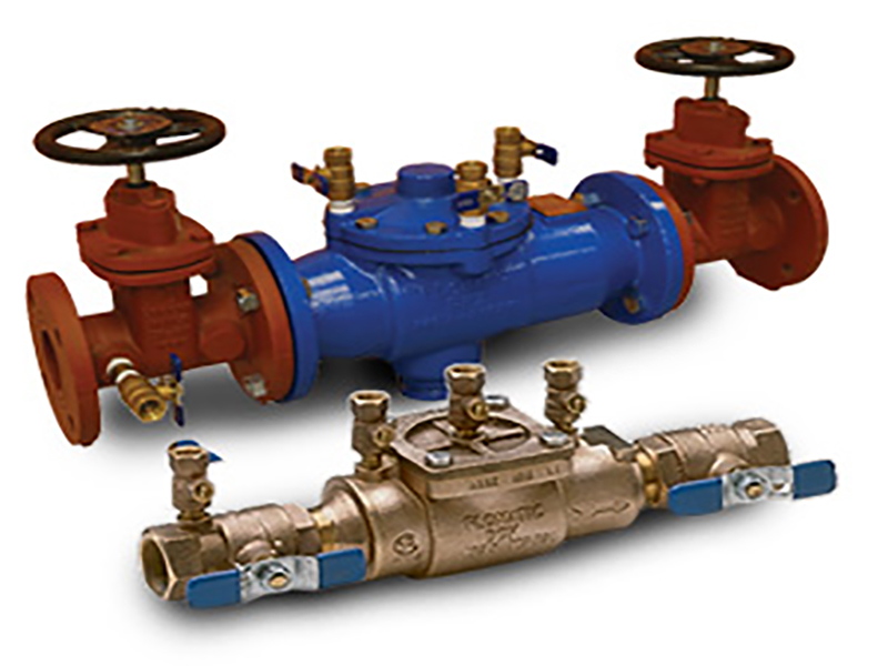 Commercial and residential backflow prevention assemblies