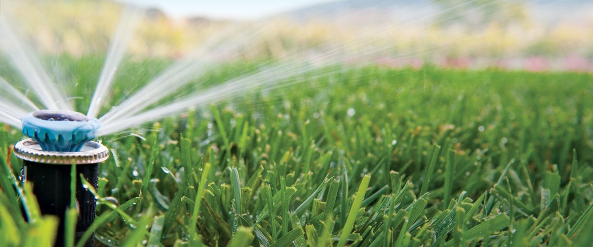 Hunter rotating sprinkler close up